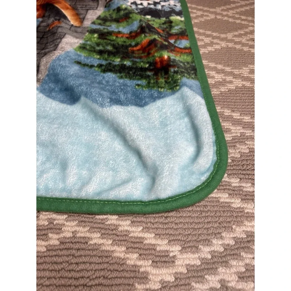 LEGO Jurassic World Plush Throw Blanket Kids Fleece Owen Grady Dinosaur T-Rex